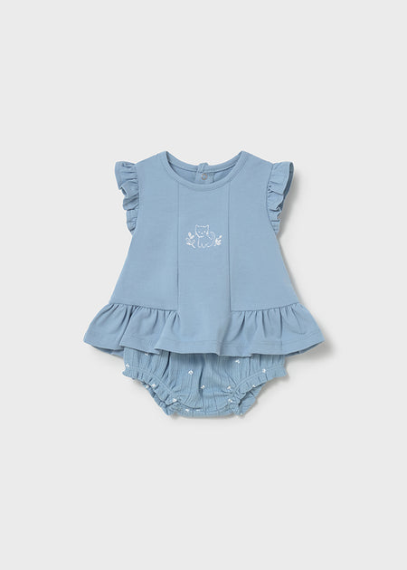 Mayoral Newborn Girl Shirt & Short Set \ Lagoon Clothing - Boys Outfits Mayoral Blue Shirt 0-1 Months