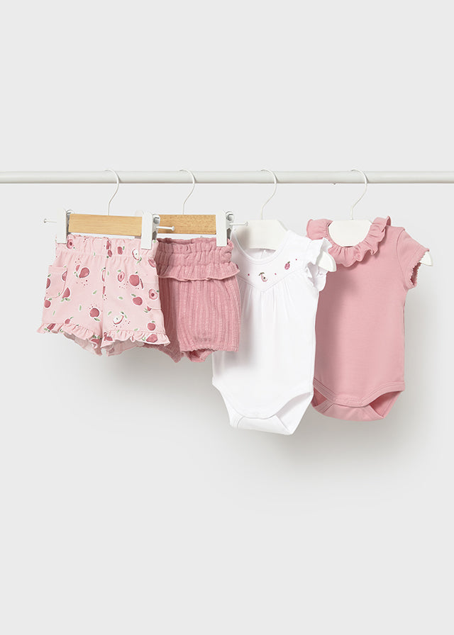 Mayoral Newborn Girl Shirt & Short Set \ Strawberry