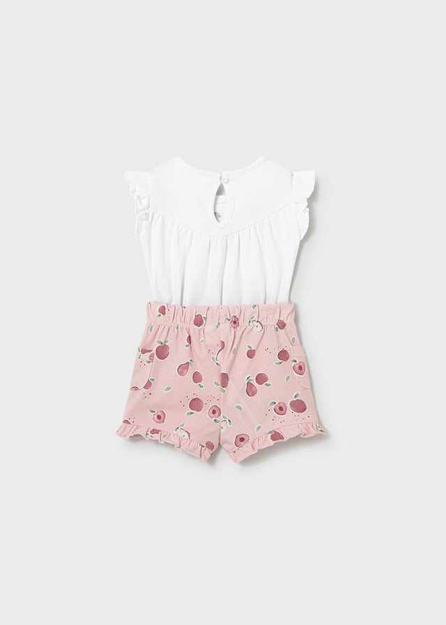 Mayoral Newborn Girl Shirt & Short Set \ Strawberry Clothing - Boys Outfits Mayoral White Shirt 0-1 Months