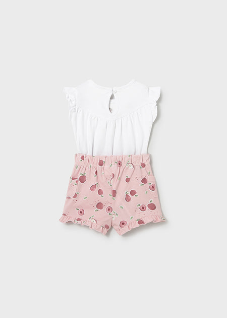 Mayoral Newborn Girl Shirt & Short Set \ Strawberry Clothing - Boys Outfits Mayoral White Shirt 0-1 Months