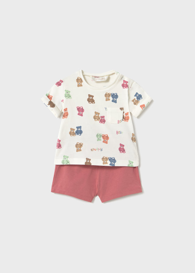 Mayoral Newborn Boy 2 Piece Shirt & Short Set \ Terracota Clothing - Boys Outfits Mayoral Red Shorts 2-4 Months