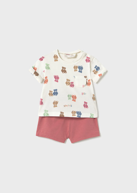 Mayoral Newborn Boy 2 Piece Shirt & Short Set \ Terracota Clothing - Boys Outfits Mayoral Red Shorts 2-4 Months