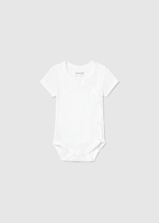 Newborn Girl Openwork Bodysuit Bodysuits Mayoral White 0-1 Months
