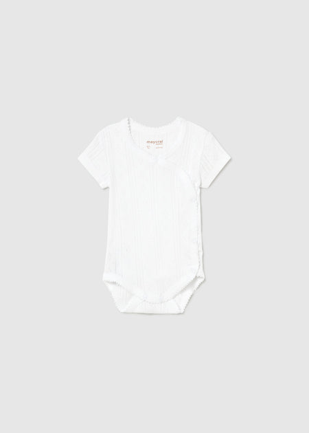 Newborn Girl Openwork Bodysuit Bodysuits Mayoral White 0-1 Months