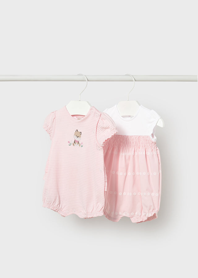 Mayoral Newborn Girl Romper \ Baby Rose Rompers & Coveralls Mayoral