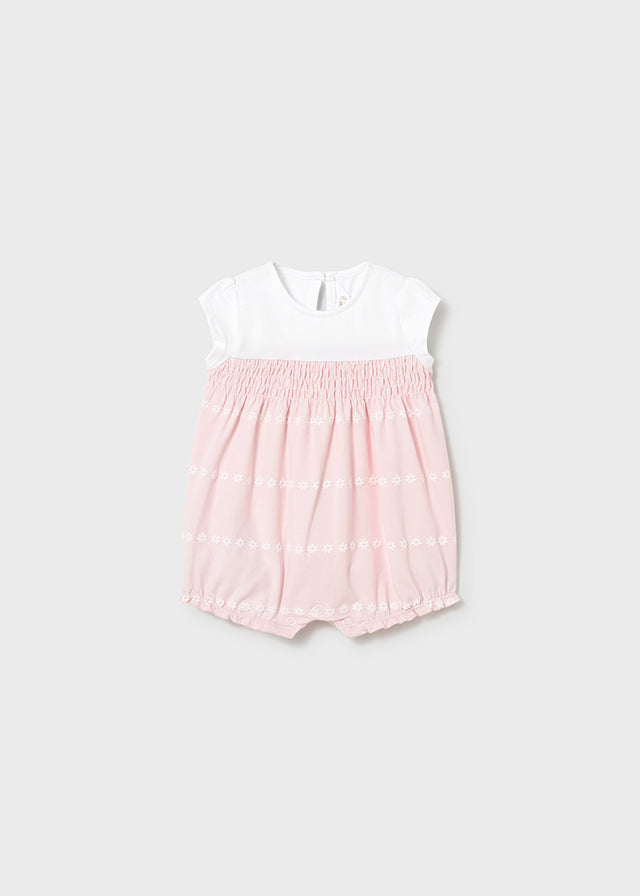 Mayoral Newborn Girl Romper \ Baby Rose Rompers & Coveralls Mayoral Baby Rose w/ White 0-1 Months
