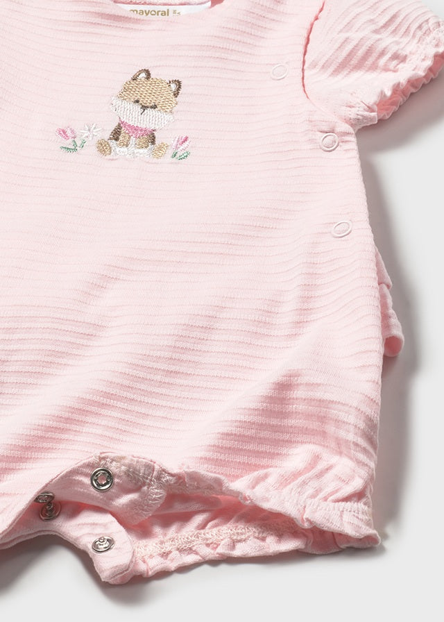 Mayoral Newborn Girl Romper \ Baby Rose Rompers & Coveralls Mayoral