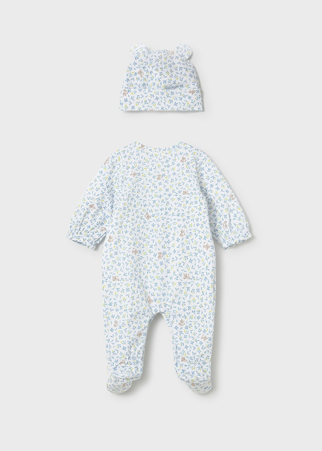 Mayoral Newborn Girl One-Piece Footie with Hat Set Clothing - Girls Outfits Mayoral