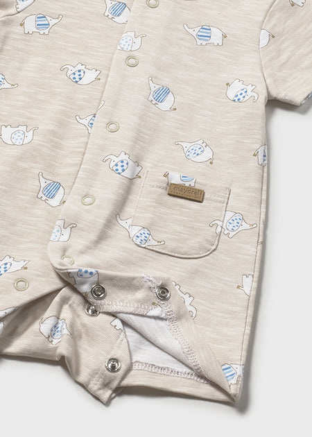 Mayoral Newborn Boy Printed Romper Rompers & Coveralls Mayoral
