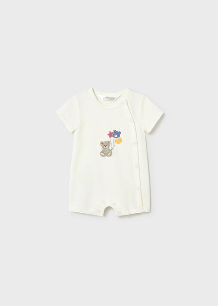 Mayoral Newborn Boy Romper \ Bears Rompers & Coveralls Mayoral White 0-1 Months