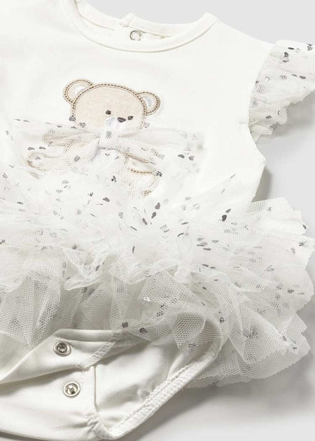 Newborn Girl Tulle Bodysuit with Headband Set Clothing - Infant Mayoral