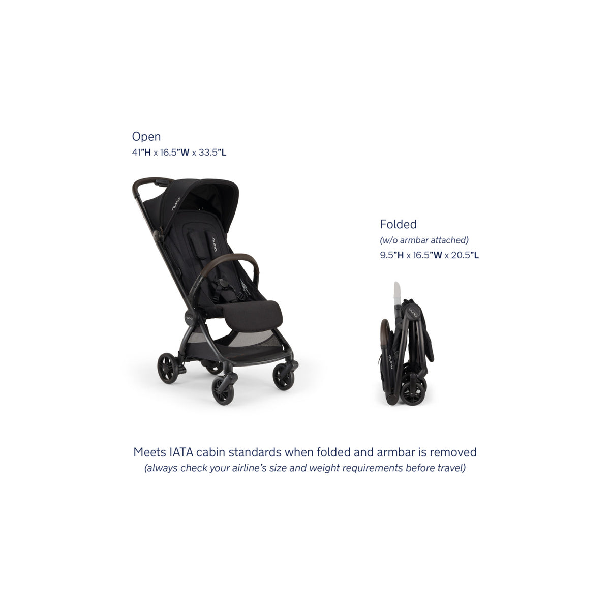 VIAA cabn Lightweight Travel Stroller Strollers - Single Nuna