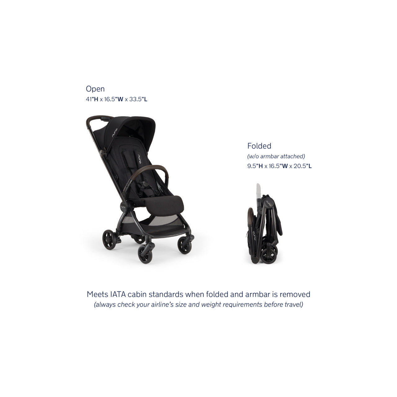 VIAA cabn Lightweight Travel Stroller Strollers - Single Nuna