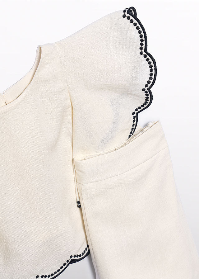 Embroidered Culotte Pants Set Clothing - Girls Outfits Abel & Lula