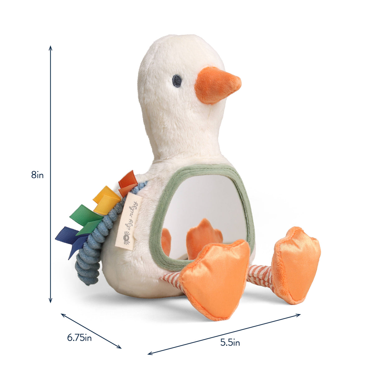 Itzy Bitzy Mirror™ Sensory Tummy Time Mirror - Goose Activity Toys Itzy Ritzy
