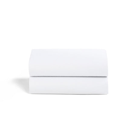 Bassinet 2 Pack Fitted Sheets - White Fitted Sheets Snuz