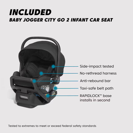 City Select 2 Travel System + Infant Essentials Bundle | Eco Collection Strollers - Travel Systems Baby Jogger