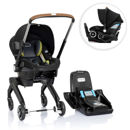 evenflo infant convertible car seat Evenflo Shyft DualRide Infant Car Seat Stroller Combo with Carryall Storage