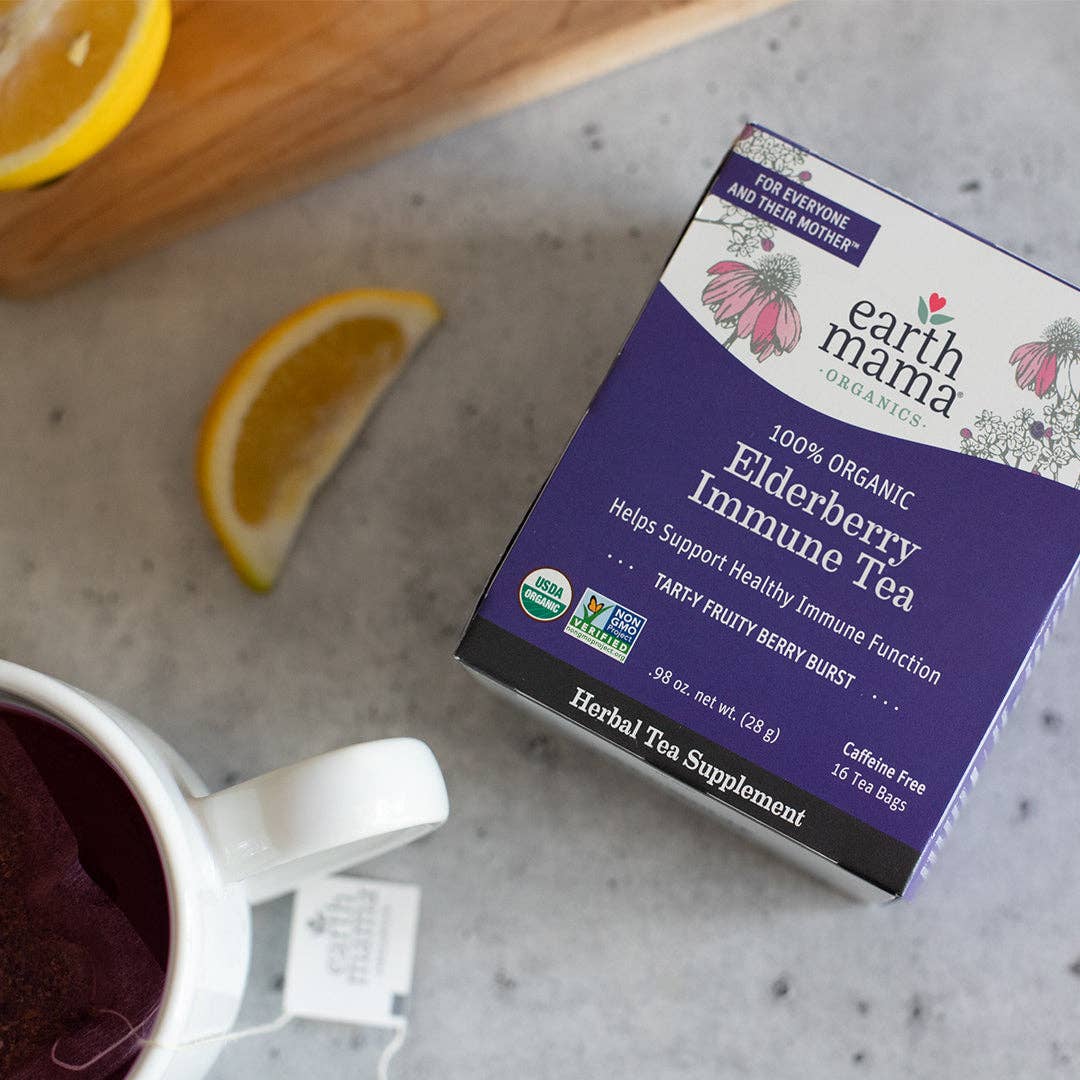 Organic Elderberry Immune Tea Products for Mom Earth Mama Organics