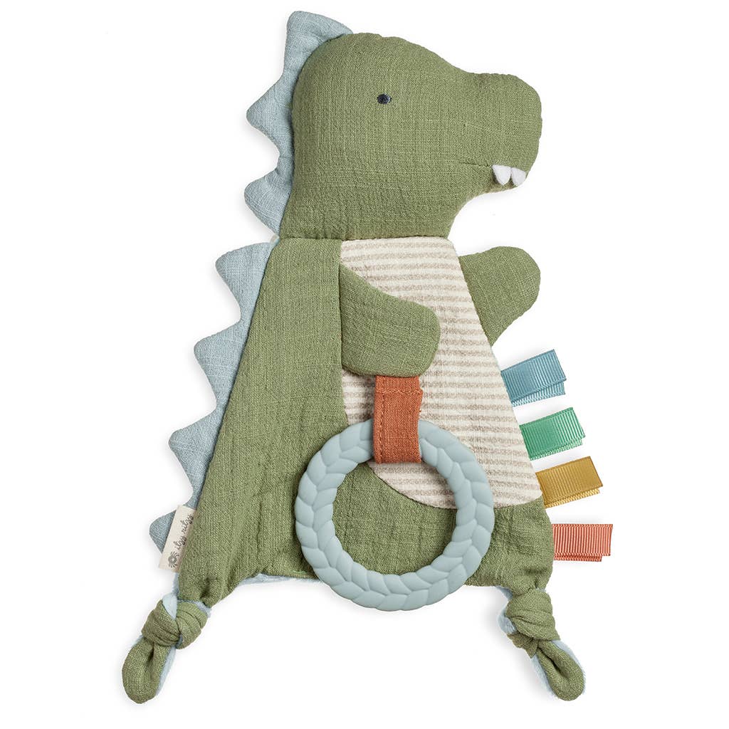 Bitzy Crinkle™ Sensory Toy with Teether Pacifiers & Teethers Itzy Ritzy Dino
