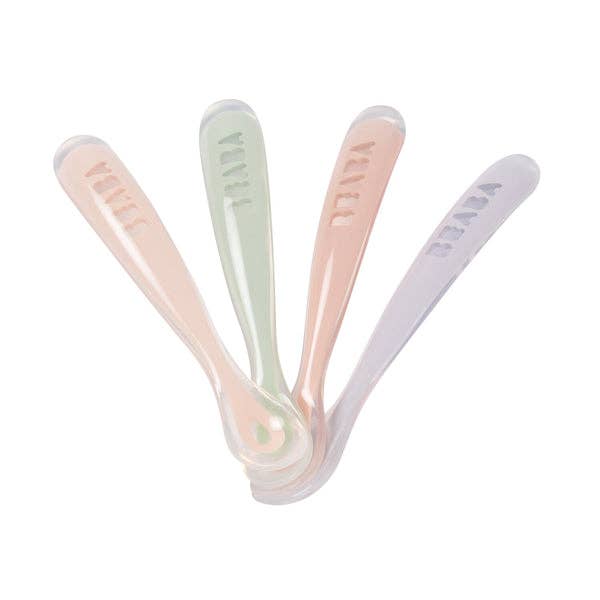 First Foods Silicone Spoons - Set of 4 - COTCANDY Plates, Bowls & Utensils BEABA & Childhome