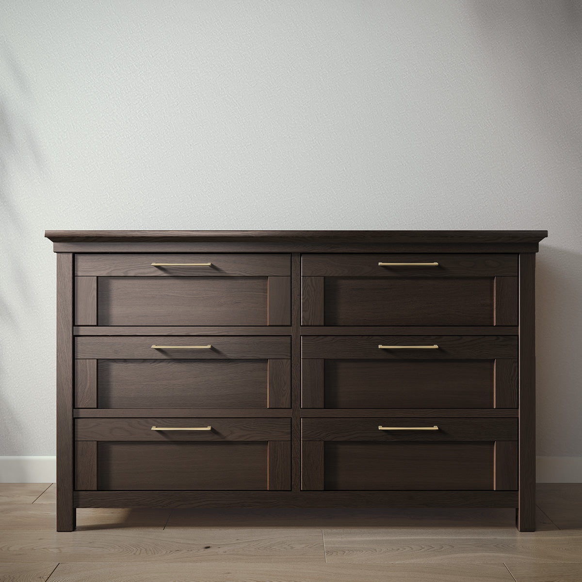 Romina Karisma Double Dresser Dressers Romina Furniture Aqua Grey Bar Handle - Gold