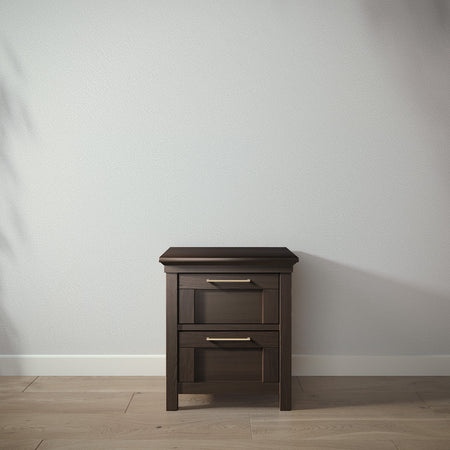 Romina Karisma Nightstand Nightstands Romina Furniture Aqua Grey Bar Handle - Gold