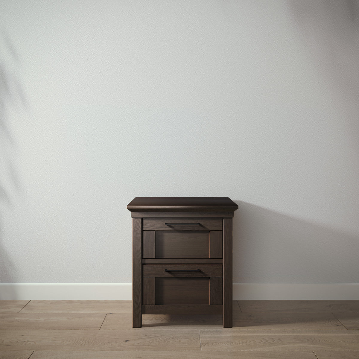 Romina Karisma Nightstand Nightstands Romina Furniture Aqua Grey Bar Handle - Matte Black