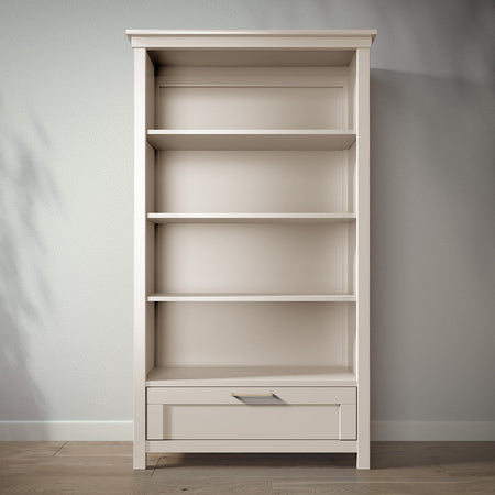 Romina Karisma Bookcase Bookcases Romina Furniture Bianco Satinato Bar Handle - Gold
