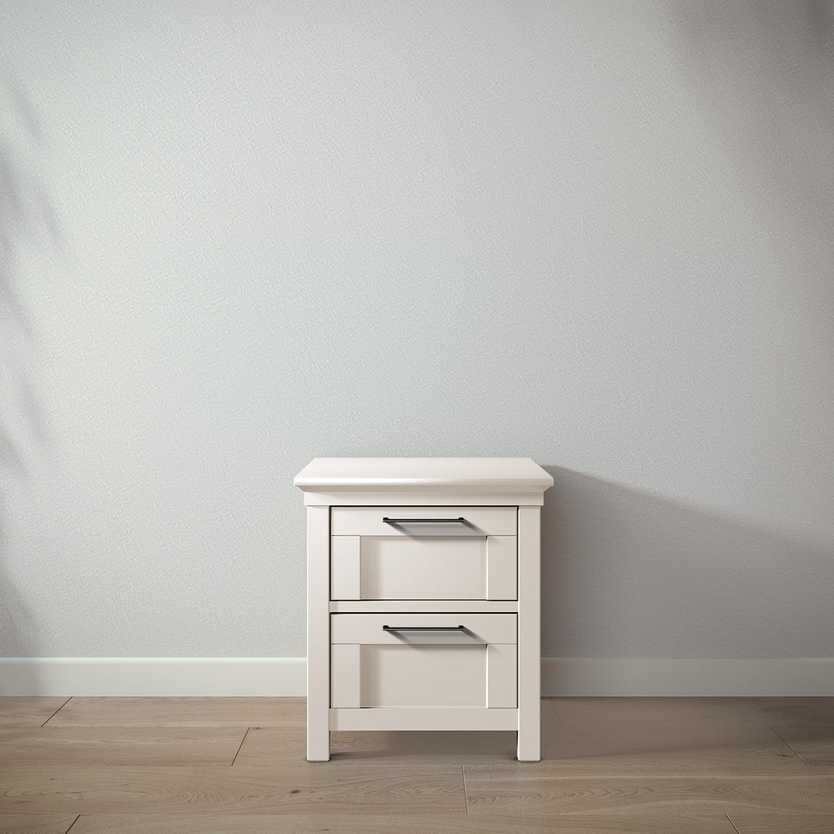 Romina Karisma Nightstand Nightstands Romina Furniture Bianco Satinato Bar Handle - Matte Black
