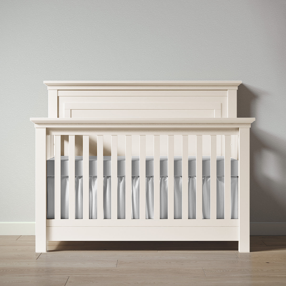 Romina Karisma Convertible Crib / Solid Back Cribs Romina Furniture Bianco Satinato
