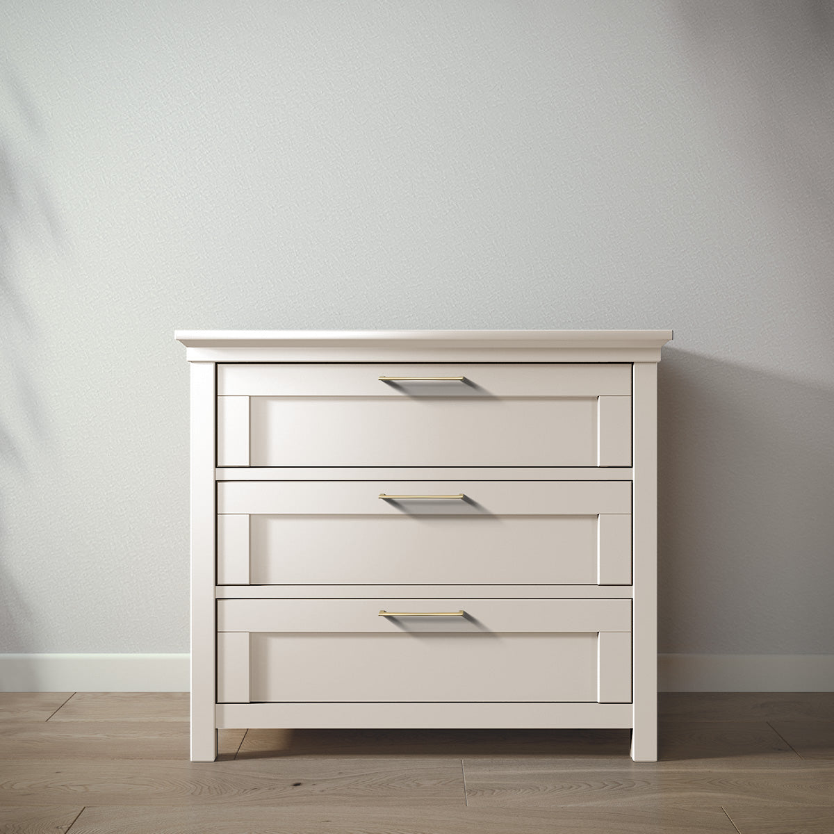 Romina Karisma Single Dresser Dressers Romina Furniture Bianco Satinato Bar Handle - Gold