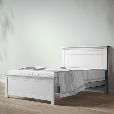 Romina Karisma Full Bed / Solid Back Beds - Full Romina Furniture Solid White