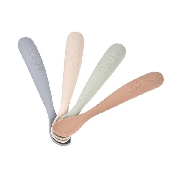 First Foods Silicone Spoons - Set of 4 Plates, Bowls & Utensils BEABA & Childhome