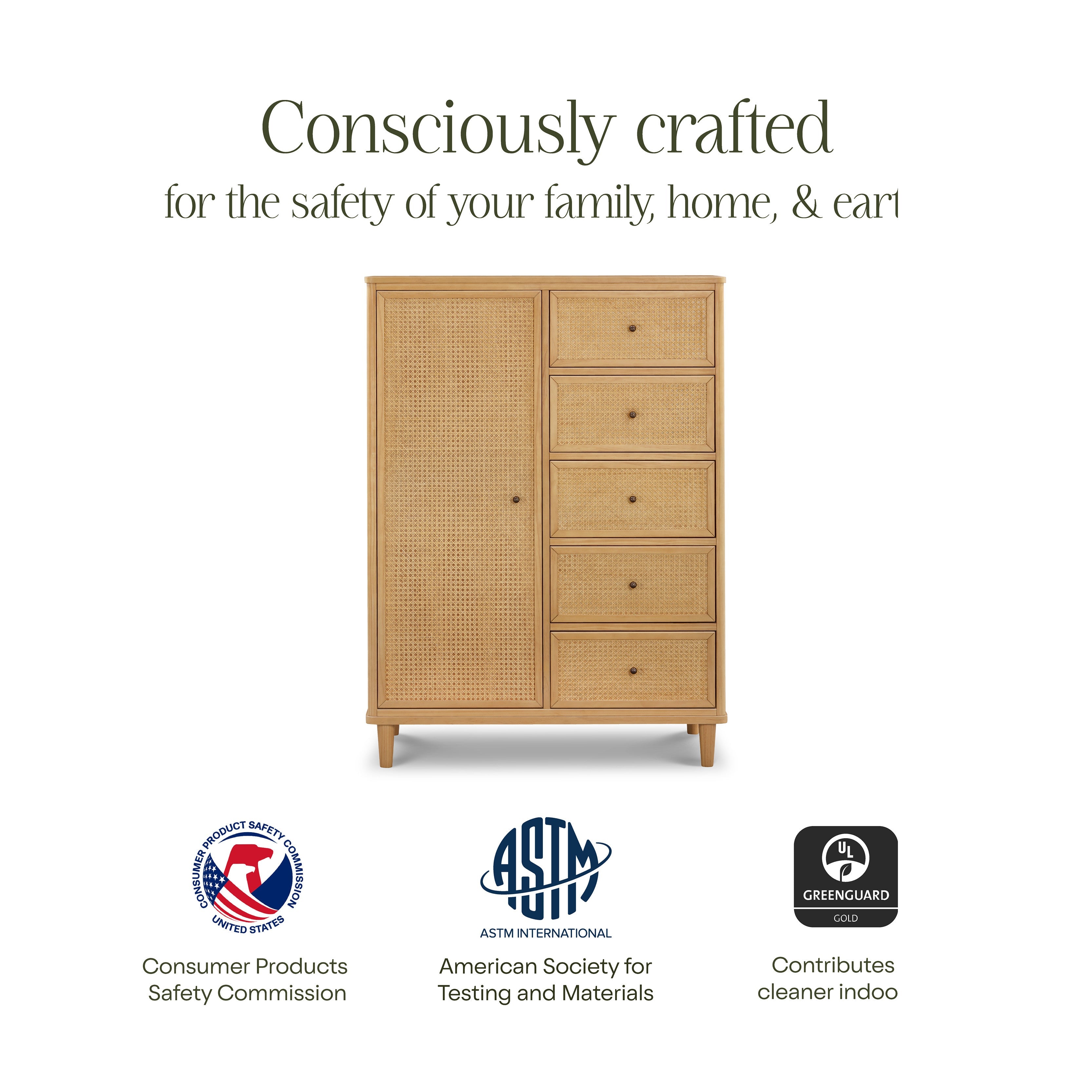 Marin with Cane Chifforobe Dressers Namesake