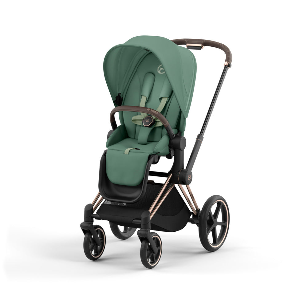 Priam 4 Stroller w/ Rose Gold Frame Strollers - Single Cybex Leaf Green