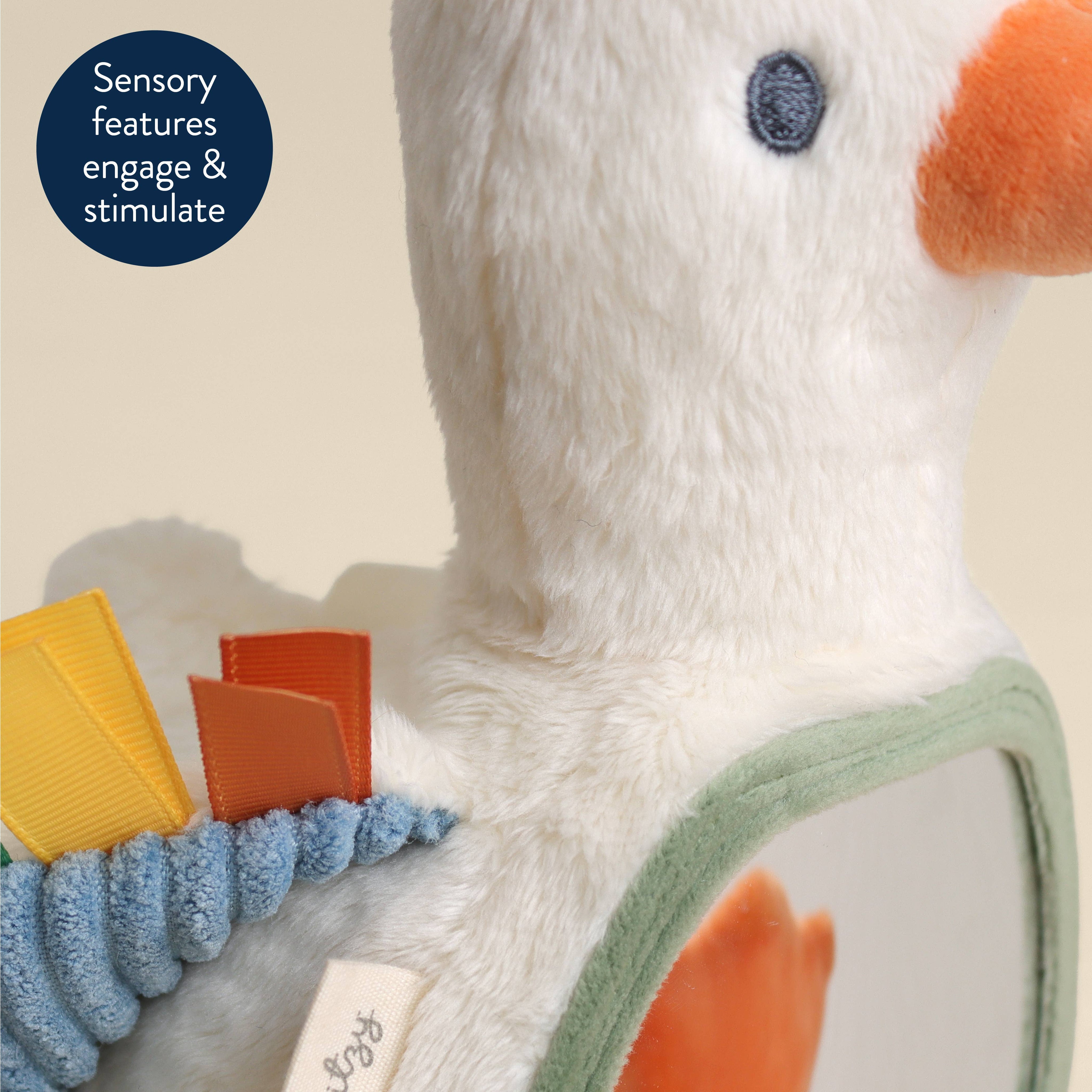 Itzy Bitzy Mirror™ Sensory Tummy Time Mirror - Goose Activity Toys Itzy Ritzy
