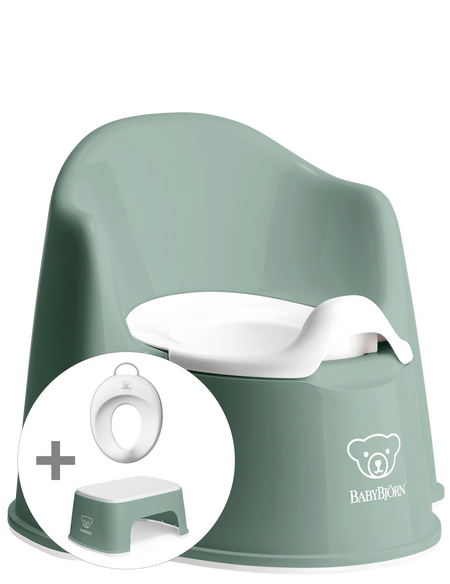 Potty Training Bundle Potty Seats Baby Bjorn Deep Green / White