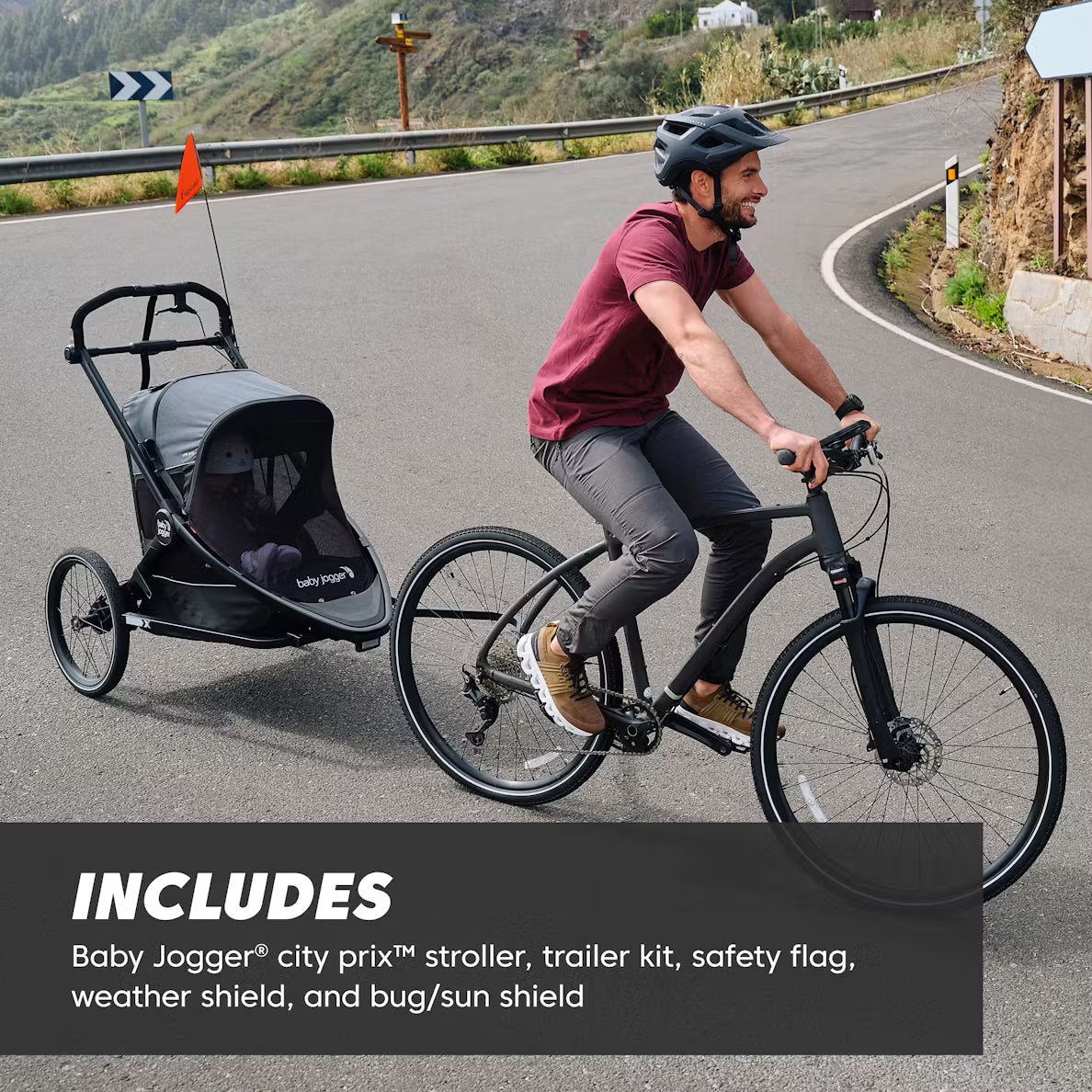 City Prix Jogger + BIke Trailer + Shield Bundle Strollers - Single Baby Jogger