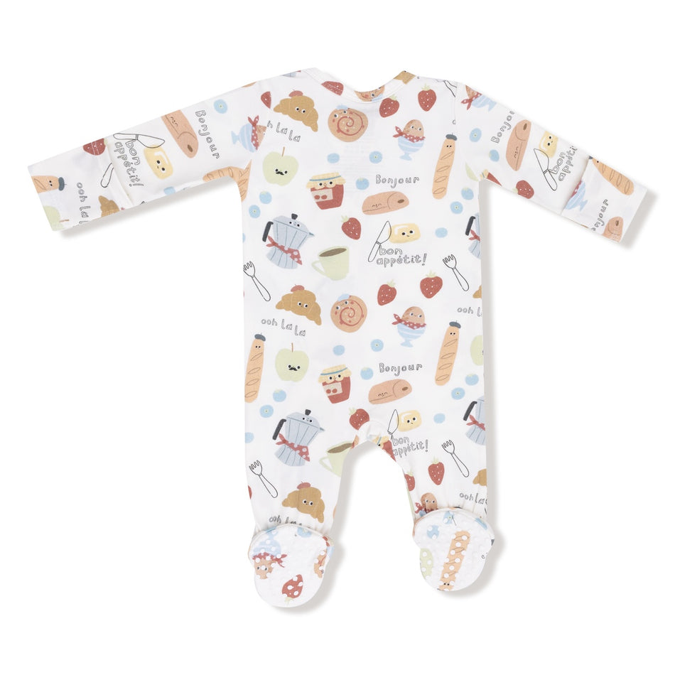 Bonjour Breakfast - 2 Way Zipper Footie