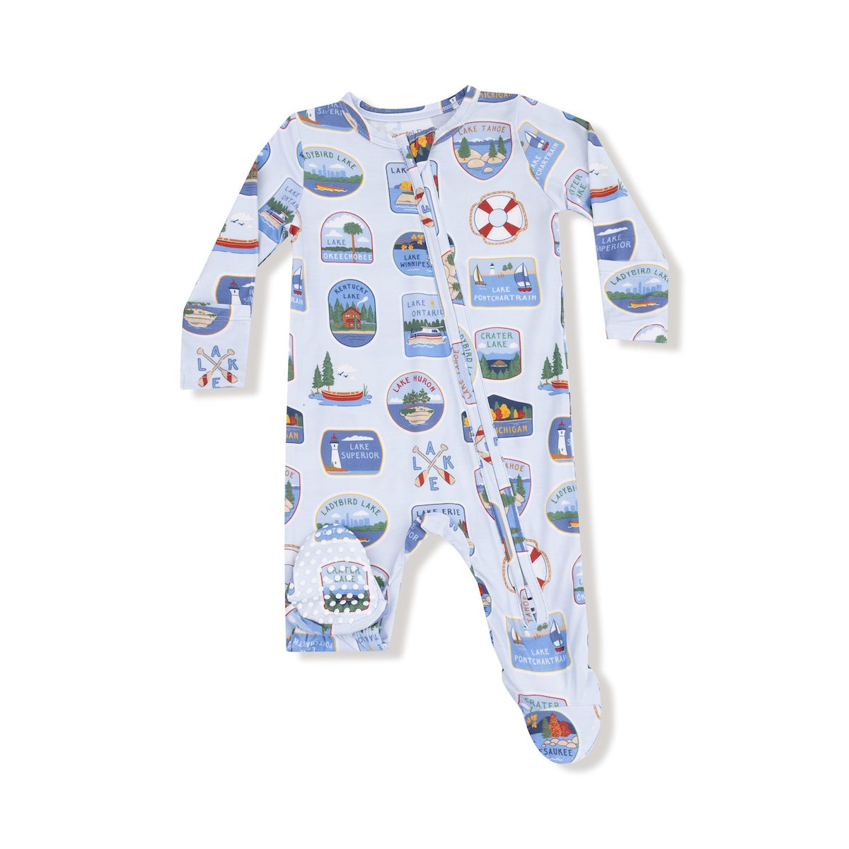 Lake Stickers - 2 Way Zipper Footie Footies Angel Dear