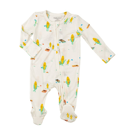 Cornhole 2 Way Zipper Footie Clothing - Infant Angel Dear