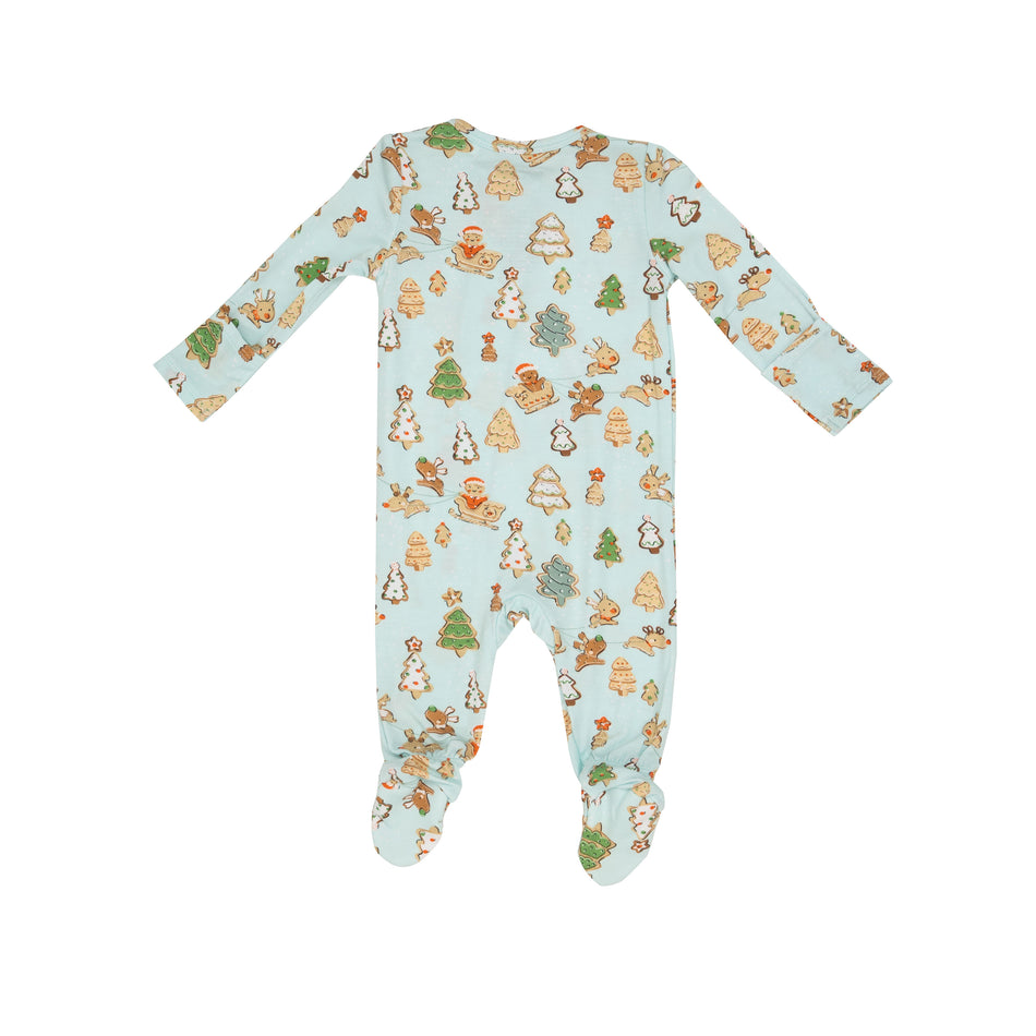 Gingerbread Sleigh Ride 2 Way Zipper Footie