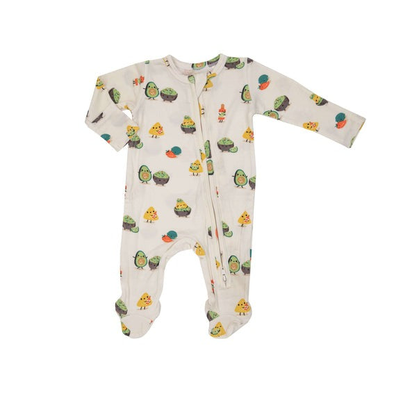 Chips & Guac 2 Way Zipper Footie