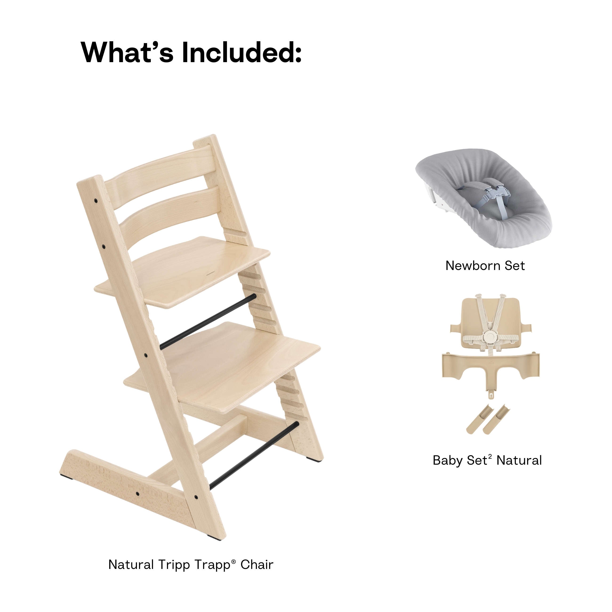 Tripp Trapp High Chair² with Newborn Set High Chairs Stokke