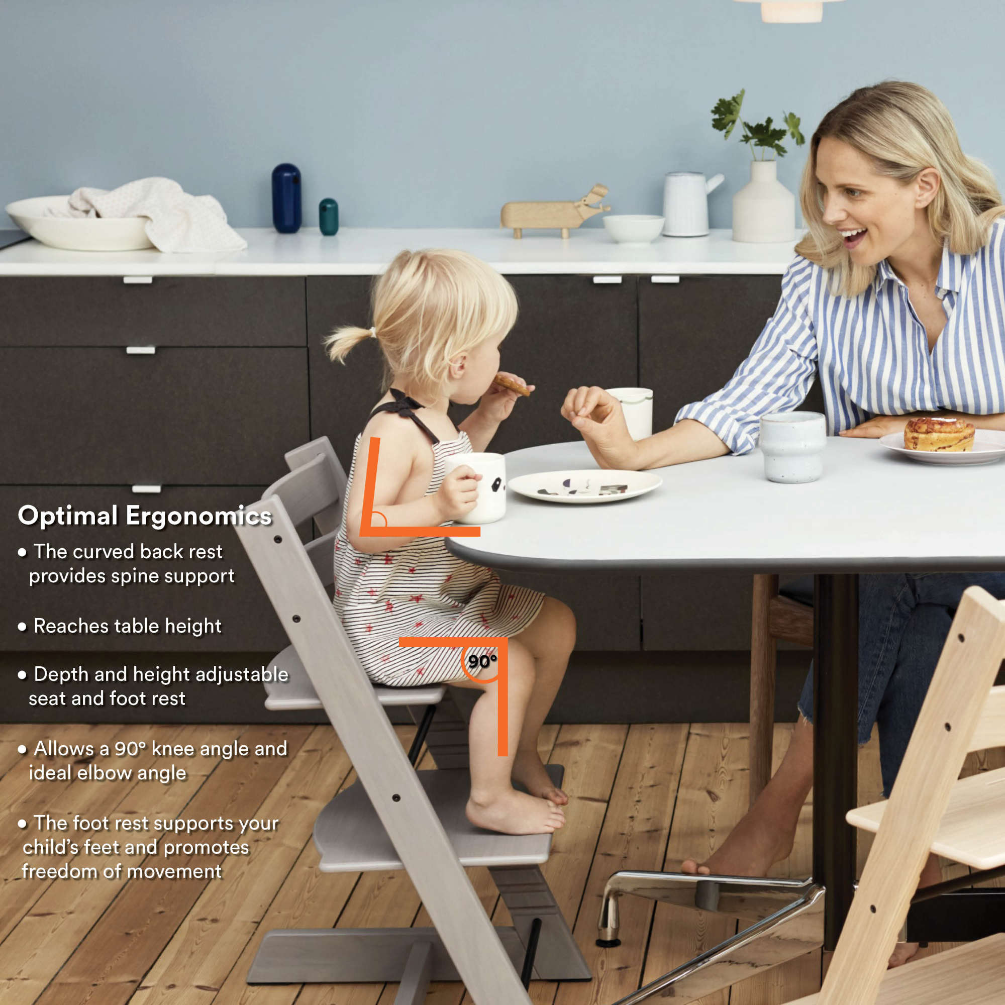 Tripp Trapp High Chair² with Cushion + Stokke Tray High Chairs Stokke