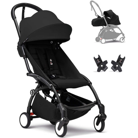 YOYO³ Stroller From Newborn to Toddler Strollers - Single Stokke Black on Black