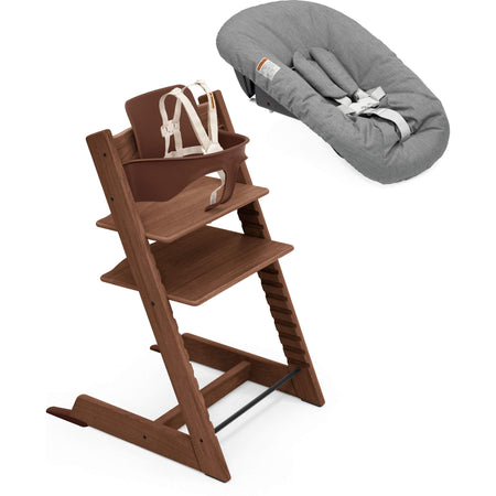 Tripp Trapp High Chair² with Newborn Set High Chairs Stokke Oak Warm Brown, Anthracite Newborn Set