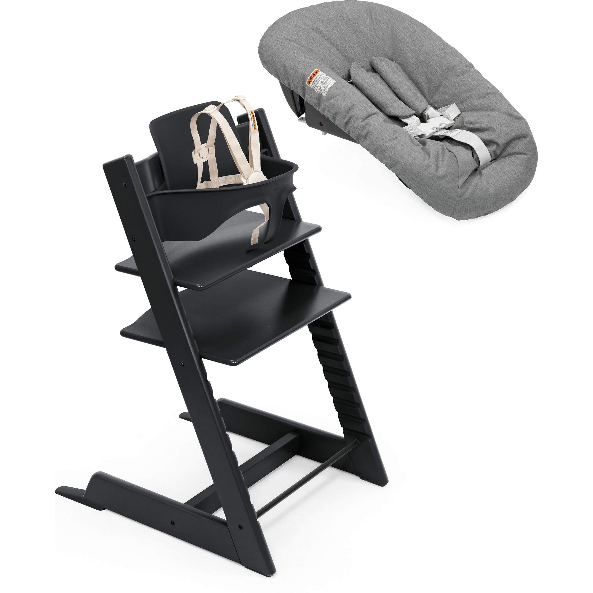 Stokke Tripp Trapp High Chair² with Newborn Set - Black
