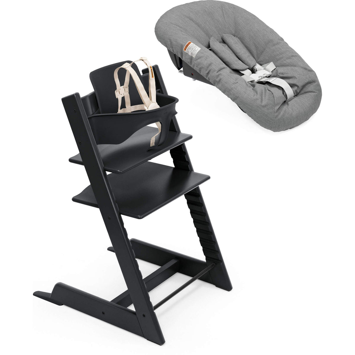 Tripp Trapp High Chair² with Newborn Set High Chairs Stokke Black, Anthracite Newborn Set